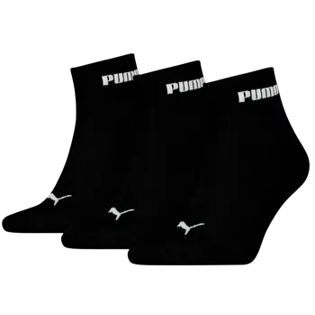 Dámské ponožky Puma Quarter Plain 3P Socks 701230337-200 3 páry černá 43-46