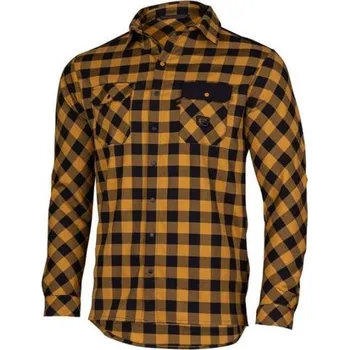 cyklistický dres Pánská košile Etape Shirt okrová/černá XL