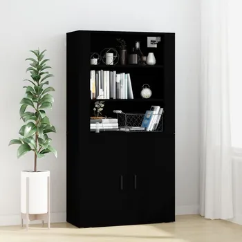 Příborník do zásuvky zahrada-XL Skříň highboard černá kompozitní dřevo 3185360