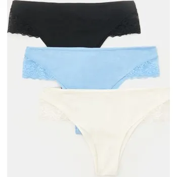Kalhotky Sinsay - Sada 3&nbsp;kusů brazilských kalhotek - vícebarevná - 922CE-MLC - 922CE-MLC-XS