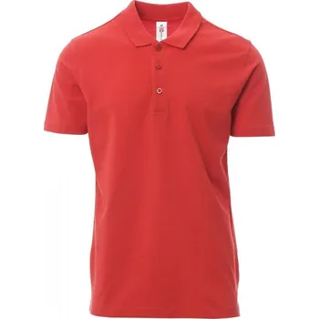 Pánské tričko Payperwear Polokošile Rome se 3 sladěnými knoflíky Barva: červená klasická, Velikost: 5XL