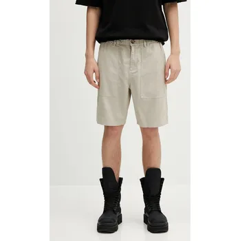 Pánské kraťasy Kraťasy Barbour Barbour Natural Linen Blend Short pánské, béžová barva, MST0064 01X, vel. L