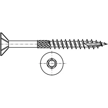 Vrut Vrut konstrukční tesařský zapuštěná hlava s torx drážkou 4.5x 50 zinek žlutý