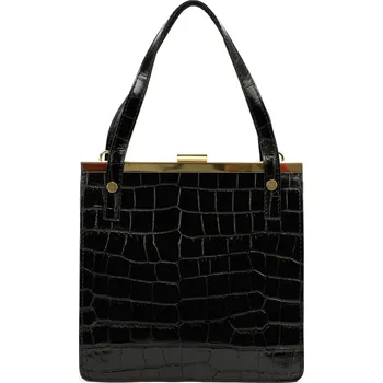 Kabelka Kožená kufříková kabelka Luka 19-90 COCO černá