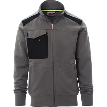 Pánská mikina Payperwear Pánská mikina Work 2.0 s reflexními pruhy na ramenou Barva: šedá ocelová, Velikost: 3XL