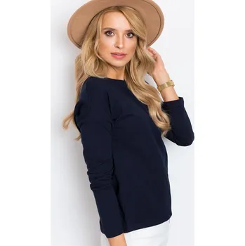 Dámská halenka Tmavě modrá dámská halenka s dlouhými rukávy FPrice, XL i523_2016102406372