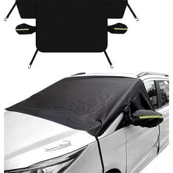 JNNJ Kryt na čelní sklo do auta, Ochranný kryt na čelní sklo proti mrazu, Vodotěsný skládací kryt