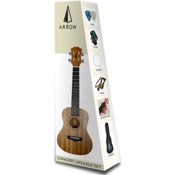 Ukulele Arrow MH10 Sapele SET