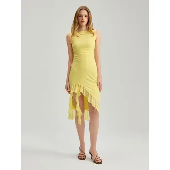 Dámské šaty Midi šaty - L - House - žlutá - 821GC-11X