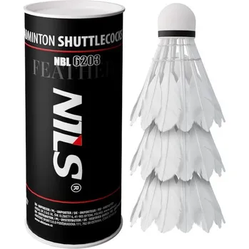 Badminton Badmintonové míčky z peří NILS NBL6203 3 ks