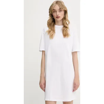 Dámské šaty Bavlněné šaty Armani Exchange bílá barva, mini, XW000378 AF10354 XW000378.AF10354 00X, vel. S