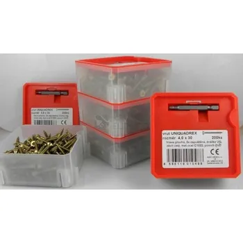 Spojovací materiál VRUT 4,0X40 UQ ZNZL Q - BOX 130KS