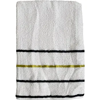 Top textil Osuška Pruhy černé/zlatý 75x140 cm bílá