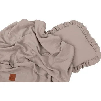 Povlečení Infantilo Mušelínová letní sada polštářku s přikrývkou Béžová