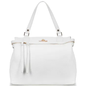 Kabelka Dámská bílá kabelka z přírodní kůže | WITTCHEN | 100-4E-801-0