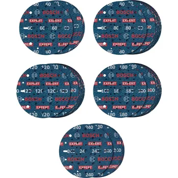 Dílna BOSCH 55dílná sada brusných kotoučů EXPERT O780, 150mm, G60/G80/G120/G180/G240 2608902470 free_store_pickup