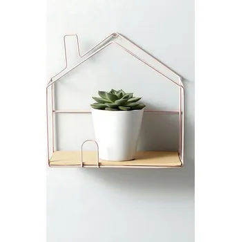 police Sinsay - Kovová nástěnná polička - pastelová růžová - 662FW-03X - 662FW-03X-ONE