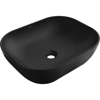 Mexen Rosa umyvadlo na desku 50 x 40 cm, černá mat - 21095085 Koupelnové umyvadla