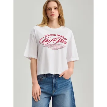 Dámské tričko Tričko s nápisem - XS - House - krémový - 425EN-01X