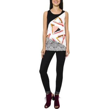 Dámská tunika Smash TULEYI tunika bílá se vzorem