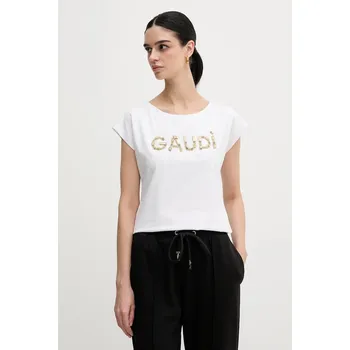 Dámské tričko Tričko Gaudi dámské, bílá barva, 511BD64025 00X, vel. L