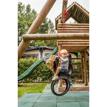 Dětská houpačka Houpačka dětská PNEU KONÍK, z recyklované pneumatiky, 104cm, černá|Esschert Design