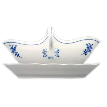 ZELENÝ Cibulák Omáčník oválný s podstastavcem 0,55l Originál Český porcelán Dubí