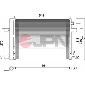 Výparník klimatizace Kondenzátor, klimatizace JPN 60C9119-JPN