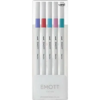 Uni Mitsubishi Emott Fine Liner sada 05 Candy 5 kusů 0,4 mm
