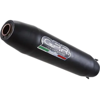 Výfuk pro motocykl Slip-on exhaust GPR DEEPTONE ROY.10.RACE.DENE Black Stainless steel including link pipe