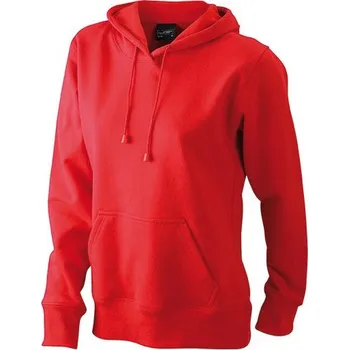 Dámská mikina Daiber Dámská mikina s kapucí Hooded Sweat JN051 Barva: Červená, Velikost: L
