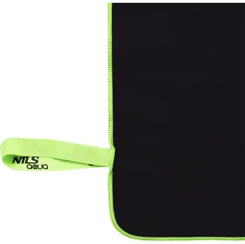 Ručník Ručník z mikrovlákna NILS aqua NAR11 černý/zelený