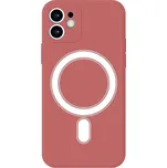 Kryt pro Apple iPhone 12 - Magsafe - silikonový - červený