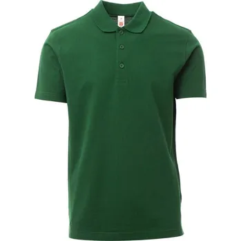 Pánské tričko Payperwear Polokošile Rome se 3 sladěnými knoflíky Barva: Zelená lahvová, Velikost: 5XL