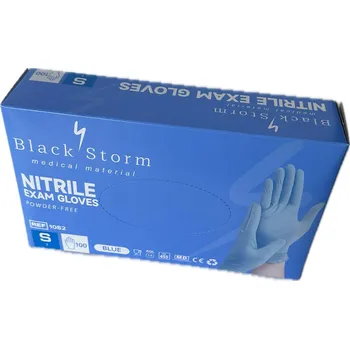 Vyšetřovací rukavice Rukavice vyšetřovací nitrilové bez pudru BS - vel. S (100 ks)
