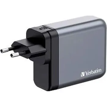 VERBATIM GaN adapt.2xUSB-C 140W/20W/USB-A 3.0 VB