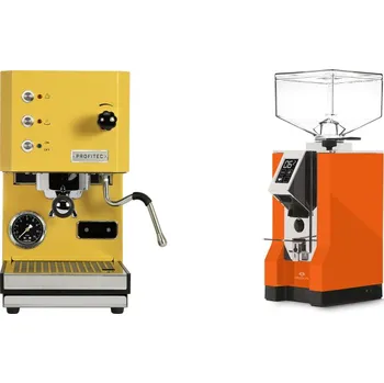 Kávovar Profitec GO, yellow + Eureka Mignon Specialita, CR orange