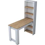 CASARREDO Jídelní stůl s regálem 92019 bílá/ořech — bílá