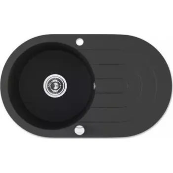 Nerezový dřez CERES 780BL 1,5 dřez kulatý, 780x470x190, granit černý