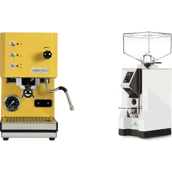 Kávovar Profitec GO, yellow + Eureka Mignon Specialita, CR white