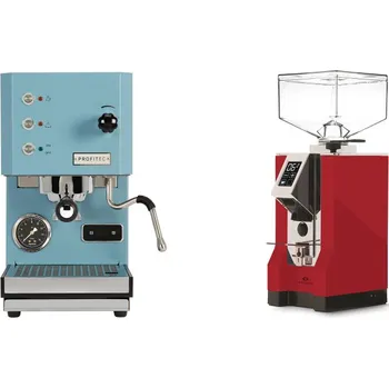 Kávovar Profitec GO, blue + Eureka Mignon Specialita, CR ferrari red