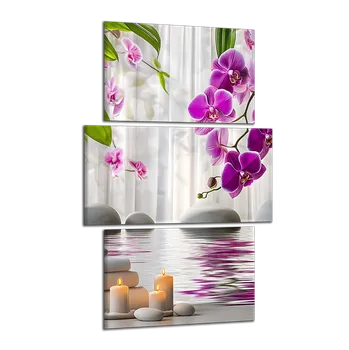 Obraz Obraz na plátně Orchideje nad hladinou , třídílný 4043CX