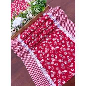 Velikonoční dekorace Běhoun velikonoční - velikonoční vajíčka na červené s kárkem