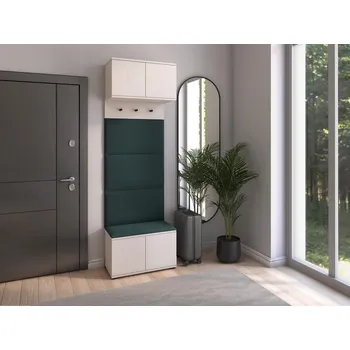 Předsíňová stěna Předsíňová stěna Bianco 5 - P/2 Barva panelů: Tmavě zelená - Trinity 28