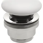 SAPHO - Umyvadlová výpust 5/4“, click-clack, keramická zátka, 5-63, bílá WEH060