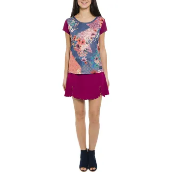 Dámské tričko Smash TOTAI tričko fuchsiové se vzorem