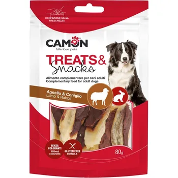 Pamlsek pro psa CAMON SNACKS OUŠKO 9 cm JEHNĚ 80 g
