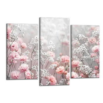 Obraz Obraz na plátně Růžové kvítí , třídílný 3823CX