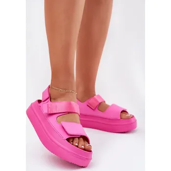 Dámské sandále Dámské sandály na platformě se suchým zipem Nitepira Barva: Růžová, Velikost: 36