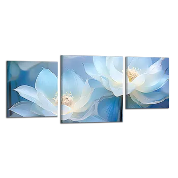 Obraz Obraz na plátně Modré lekníny , třídílný 3140CZ